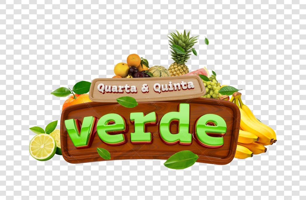 Banner promocional Feira Verde Quarta e Quinta PNG com fundo transparente