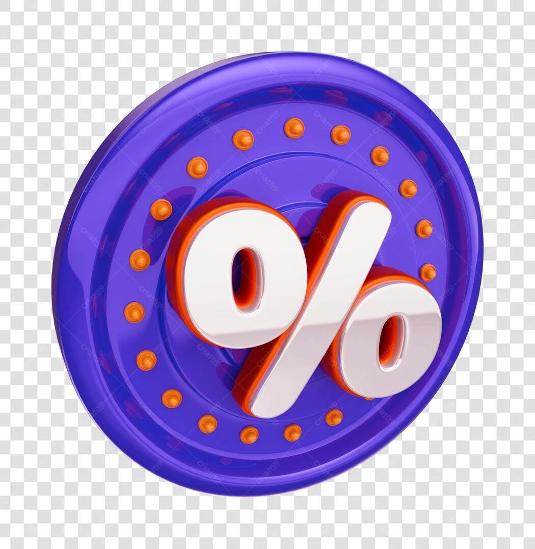 Ícone Percentagem Promoção Vendas PNG com fundo transparente