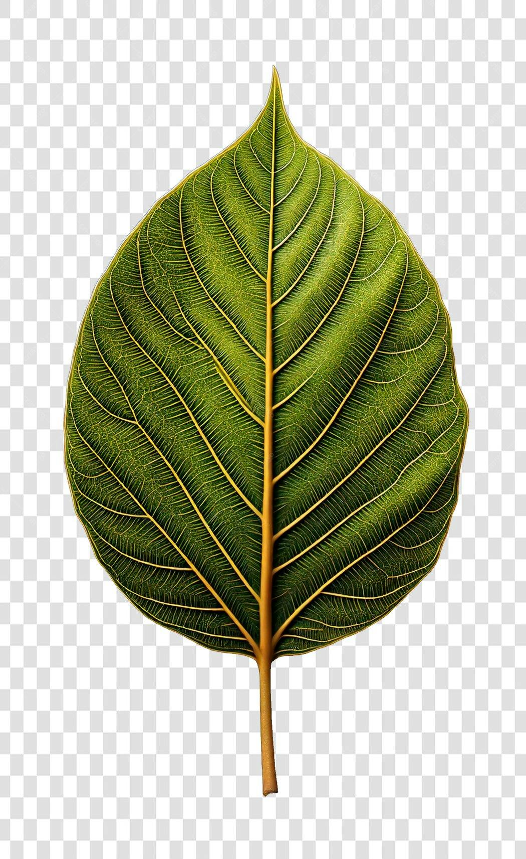 PNG Folha Verde para Design Ecológico com fundo transparente
