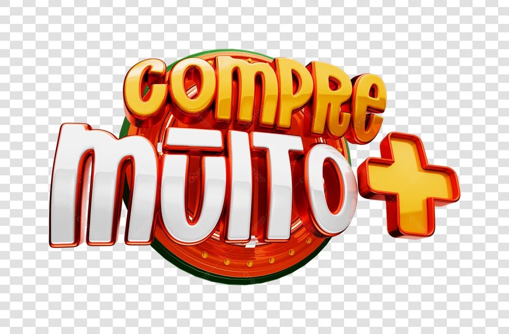 Banner promocional Compre Muito+ PNG com fundo transparente