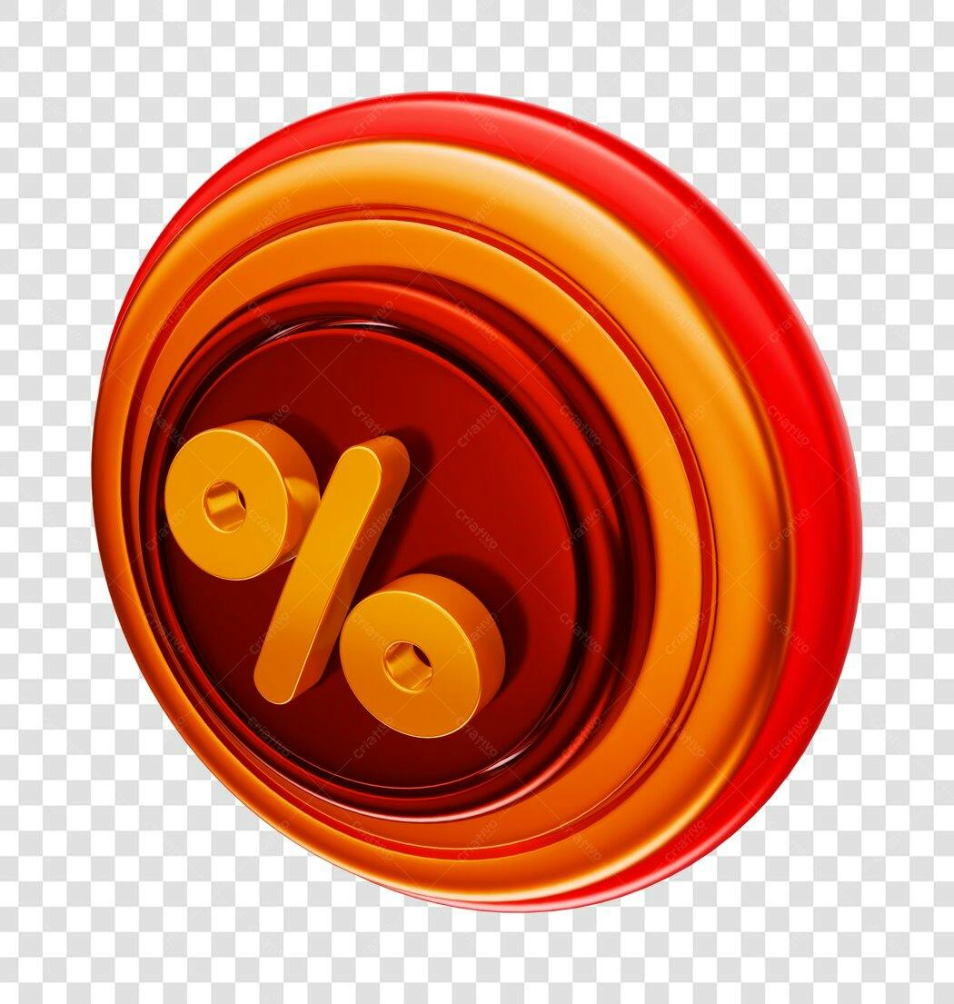 Ícone de Porcentagem PNG com fundo transparente