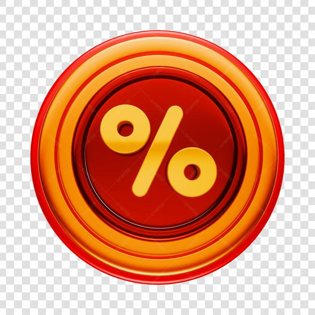 Ícone de Porcentagem PNG com fundo transparente