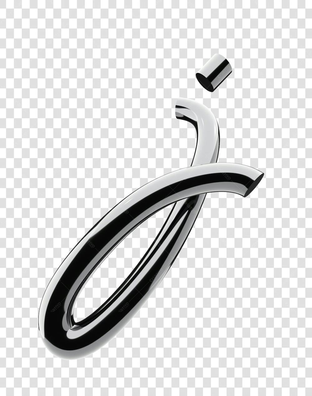 Chrome 3D Lettering Set Aphabet Letters (10)