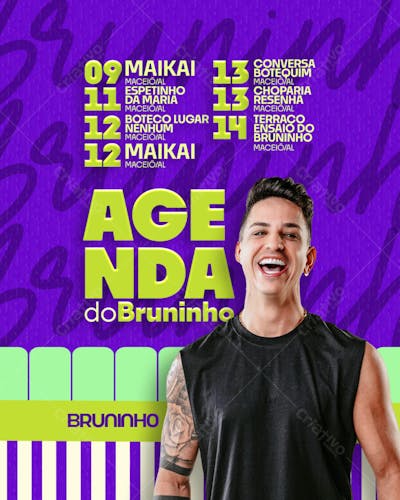 Agenda Semanal - Bruninho