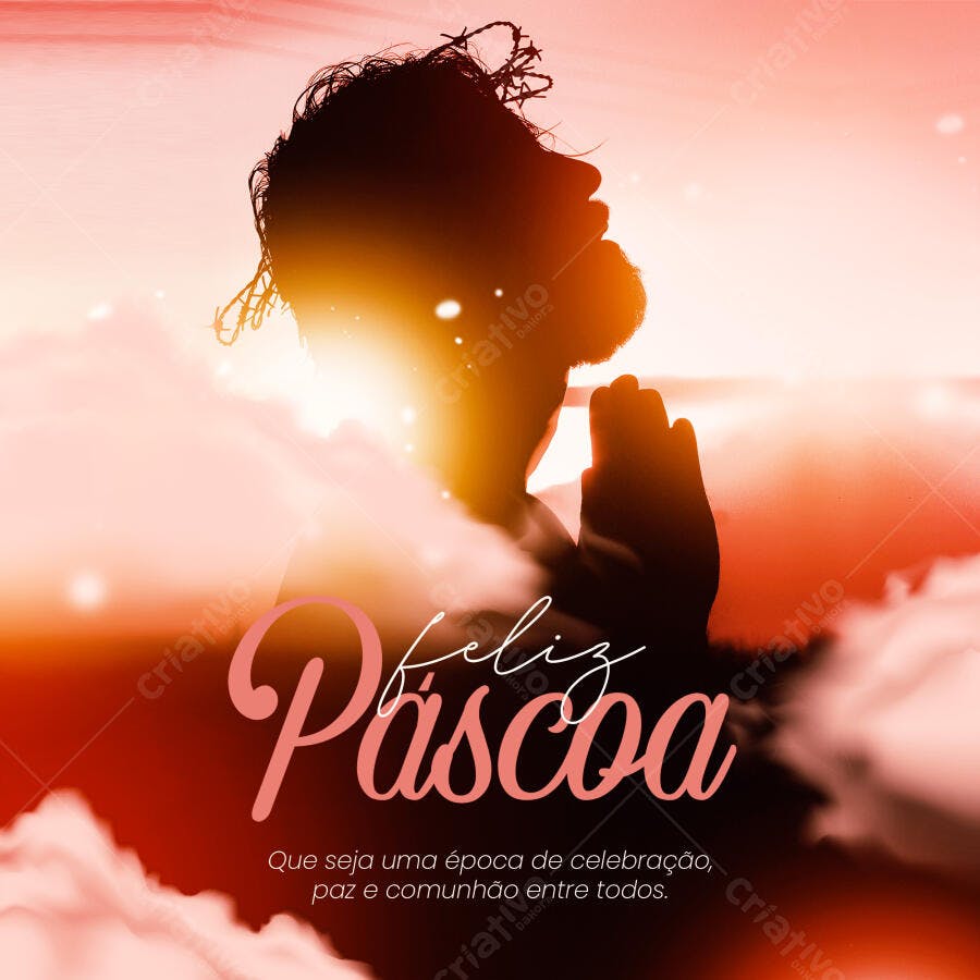 Post para Páscoa PSD Editável