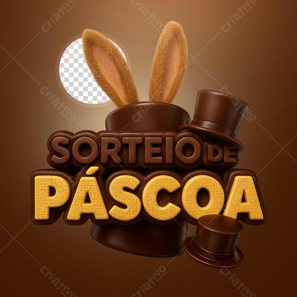 SELO 3D PARA PÁSCOA EM ALTA QUALIDADE