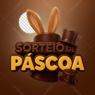 SELO 3D PARA PÁSCOA EM ALTA QUALIDADE