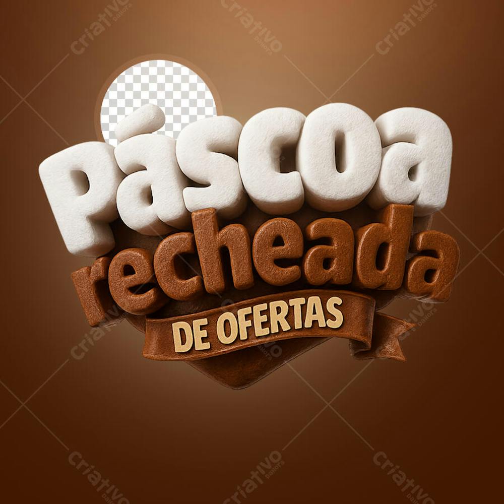 SELO 3D PARA PÁSCOA EM ALTA QUALIDADE