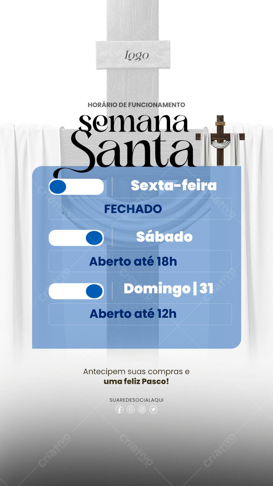 Flyer Semana Santa PSD Editável