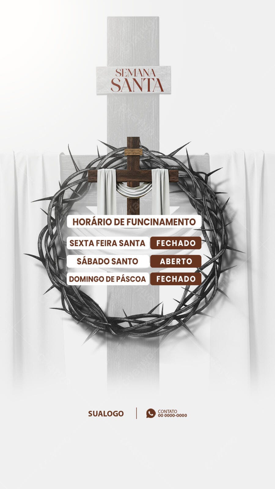 Flyer Semana Santa PSD Editável