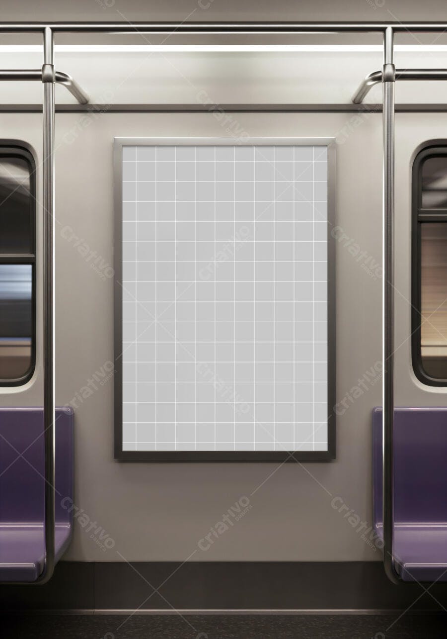 Mockup de Anúncio em Metrô: Design Moderno