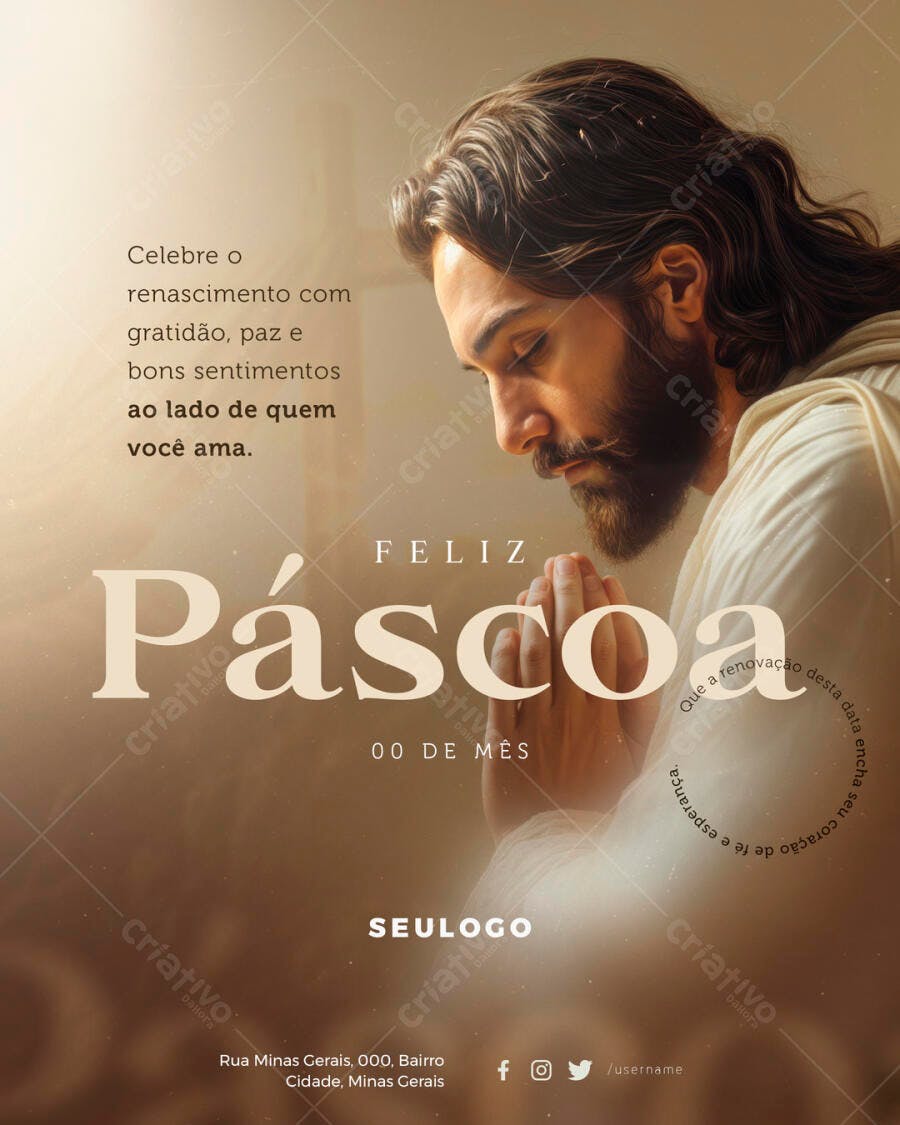Flyer Páscoa PSD Editável