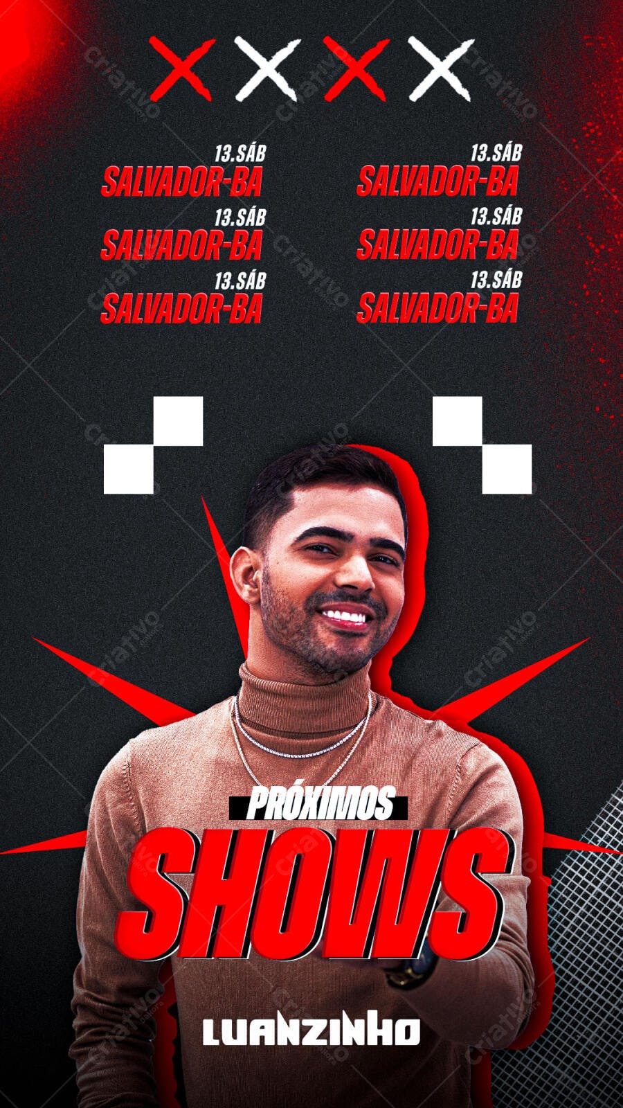 Flyer Shows Luanzinho PSD Editável