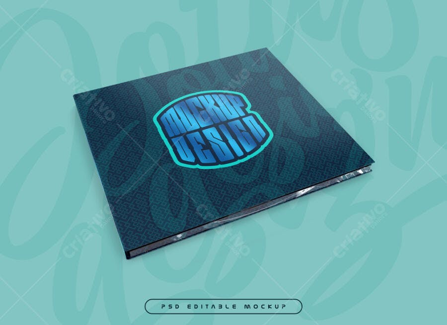 Mockup Capa de Livro: Design Moderno em Azul Escuro