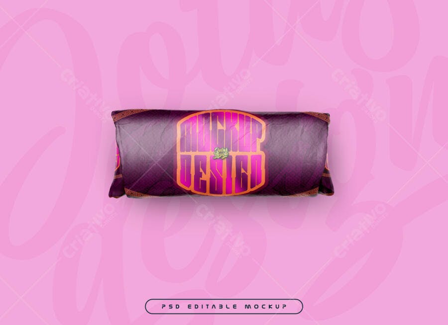Mockup Embalagem de Produto Retangular com Design Vintage