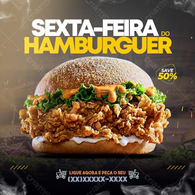 FLYER SEXTA-FEIRA DO HAMBURGUER