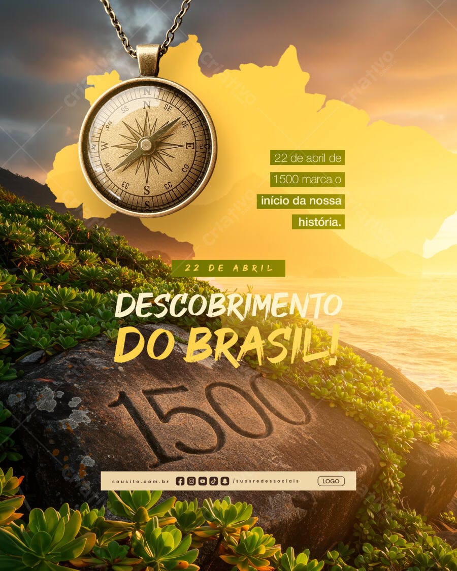 Flyer Descobrimento do Brasil PSD Editável