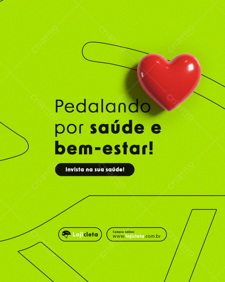 Flyer Pedalada Saúde e Bem-Estar PSD Editável