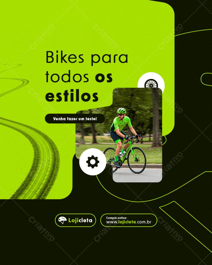 Template Instagram Bikes para Todos os Estilos PSD Editável