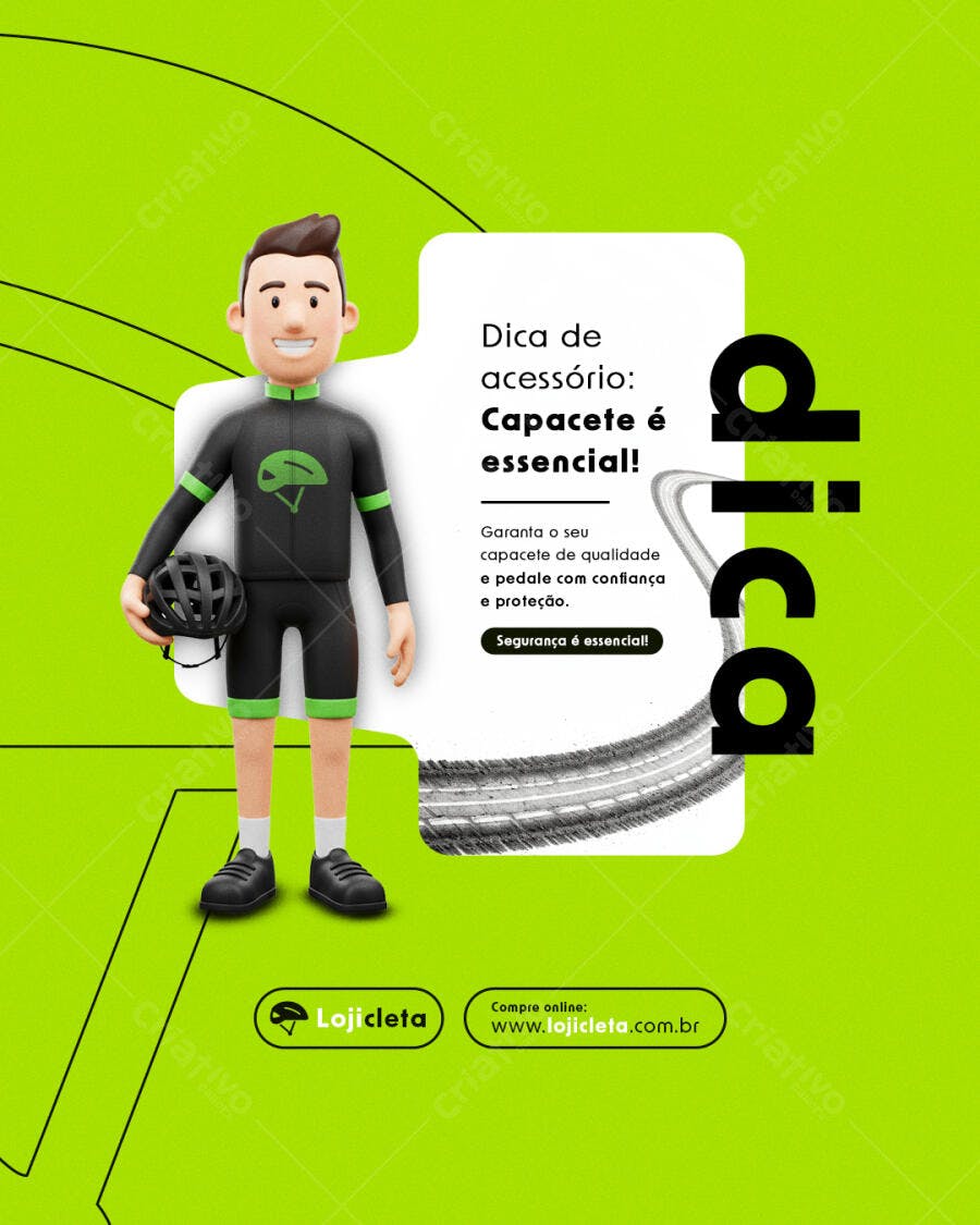 Postagem Instagram Ciclista PSD Editável