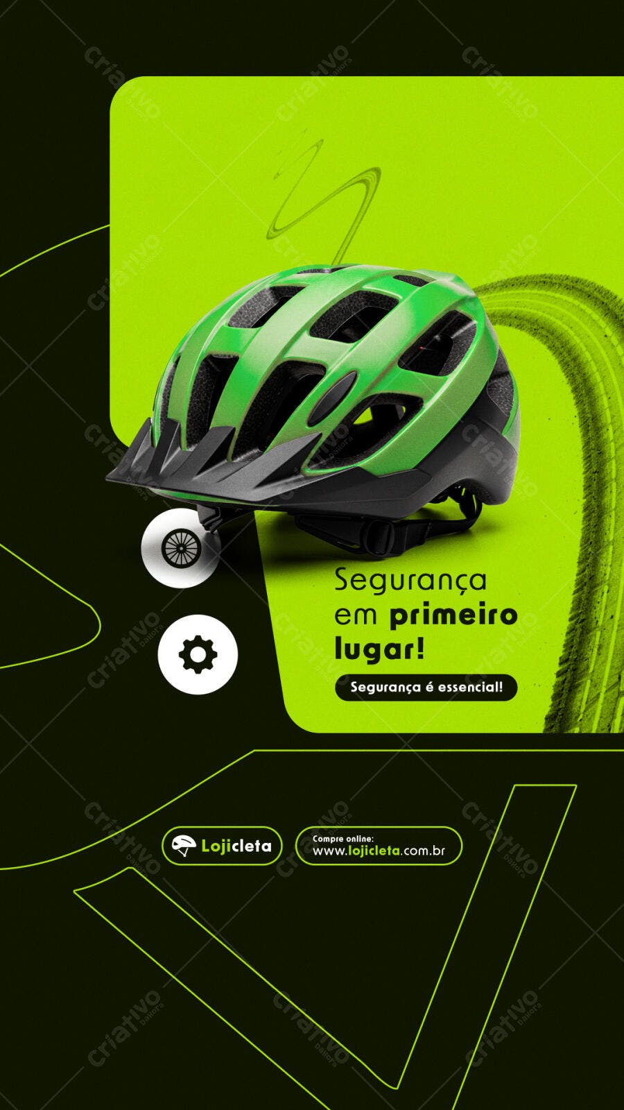 Flyer Segurança Ciclista PSD Editável