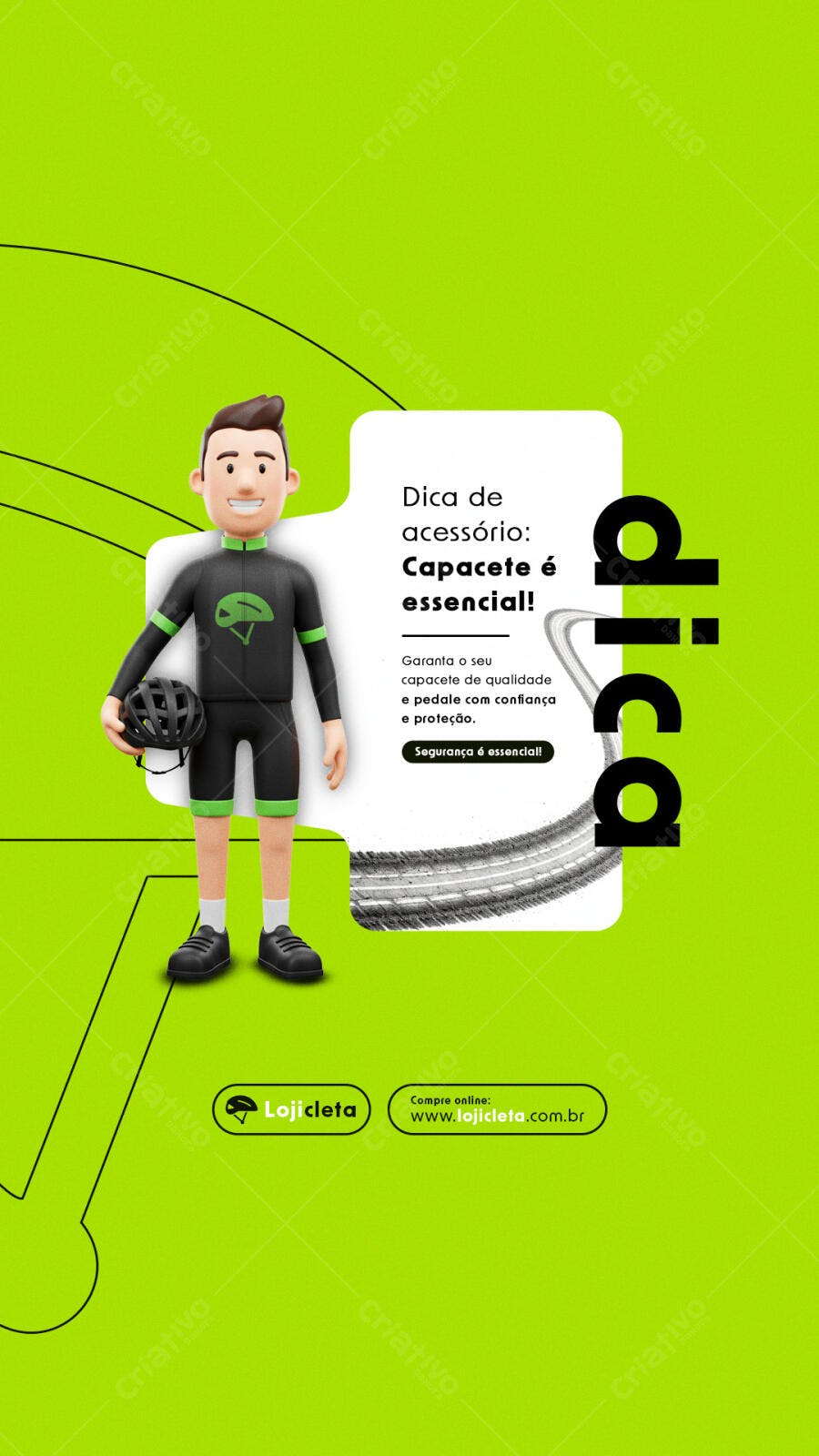 Post para Redes Sociais Ciclismo PSD Editável