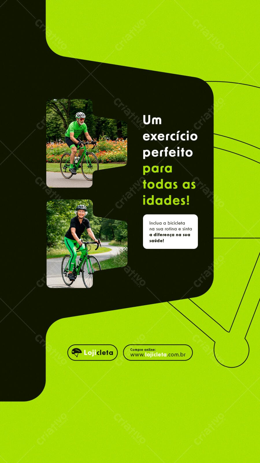 Flyer Ciclismo para Todas as Idades PSD Editável