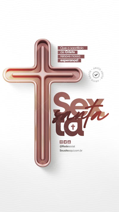 Sexta-feira Santa - Semana Santa - Sexta Feira 18 de Abril Social Media P5D Editável (2)