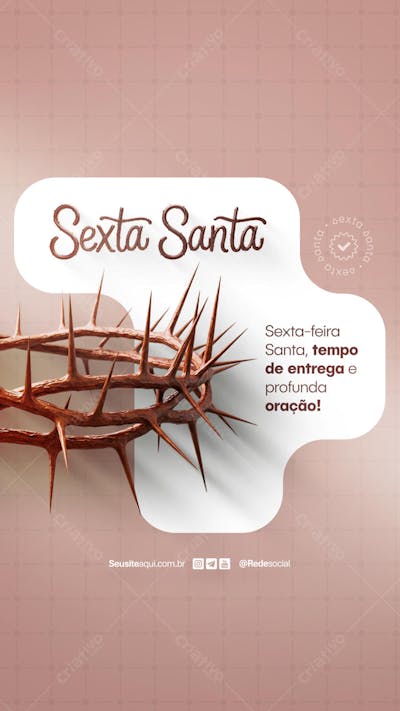 Sexta-feira Santa - Semana Santa - Sexta Feira 18 de Abril Social Media P5D Editável (6)