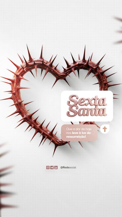 Sexta-feira Santa - Semana Santa - Sexta Feira 18 de Abril Social Media P5D Editável (5)