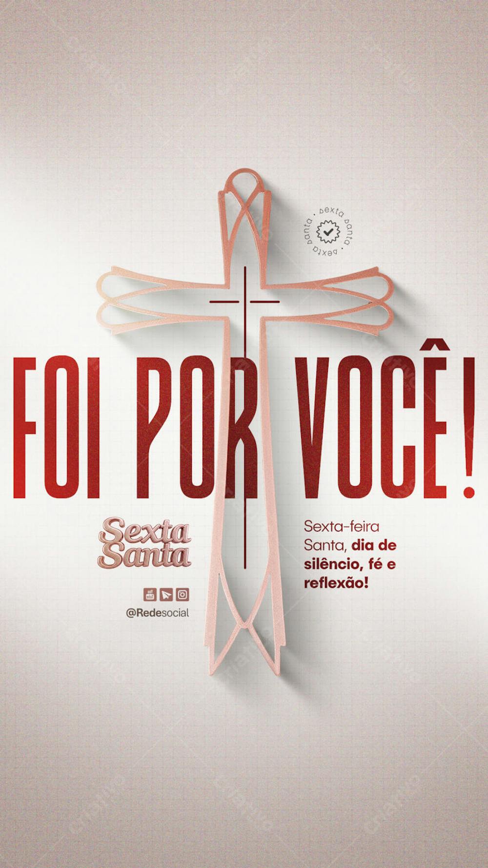 Sexta-feira Santa - Semana Santa - Sexta Feira 18 de Abril Social Media P5D Editável (7)