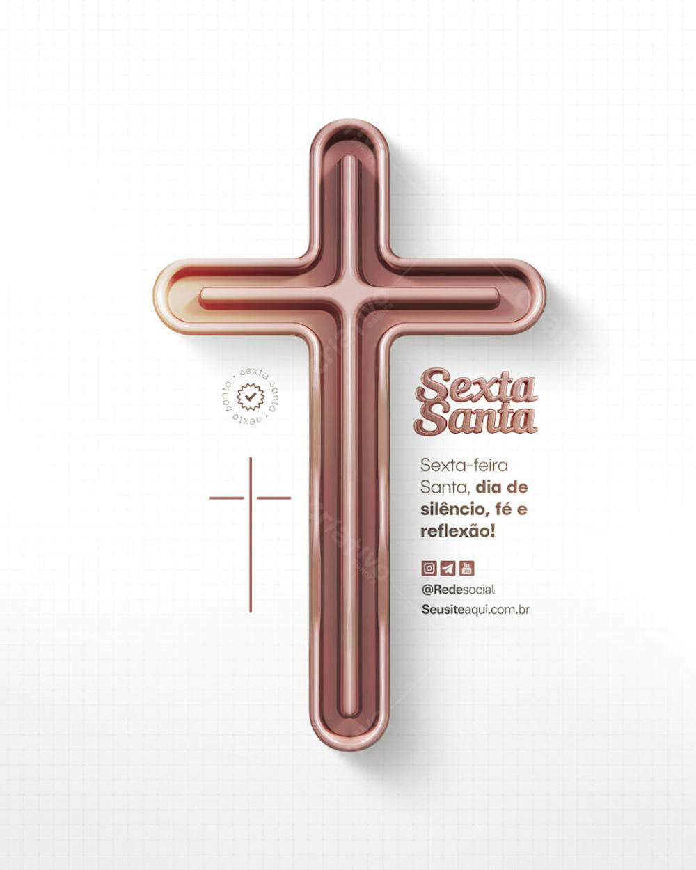 Sexta-feira Santa - Semana Santa - Sexta Feira 18 de Abril Social Media P5D Editável (9)