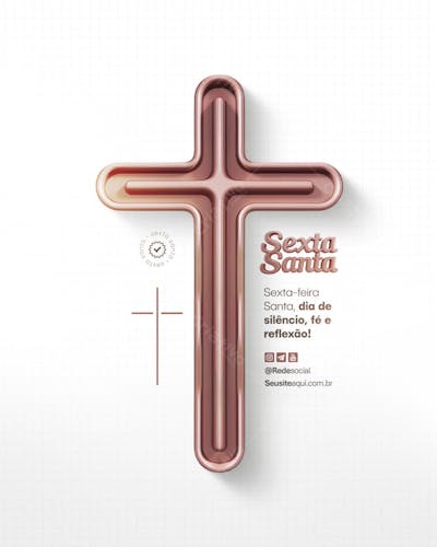 Sexta-feira Santa - Semana Santa - Sexta Feira 18 de Abril Social Media P5D Editável (9)