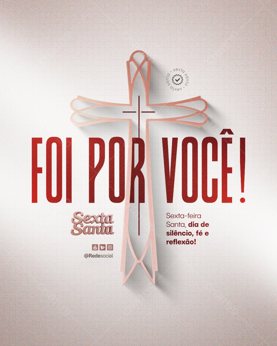 Postagem Sexta-feira Santa PSD Editável