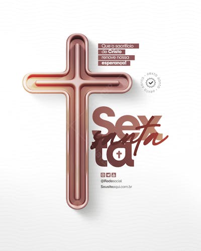 Sexta-feira Santa - Semana Santa - Sexta Feira 18 de Abril Social Media P5D Editável (10)