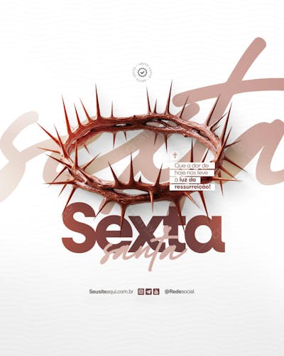 Sexta-feira Santa - Semana Santa - Sexta Feira 18 de Abril Social Media P5D Editável (11)