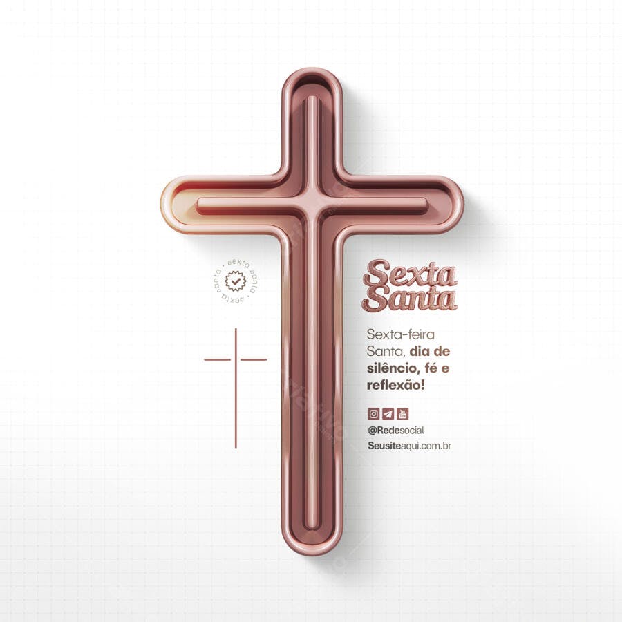 Post para Sexta-Santa PSD Editável
