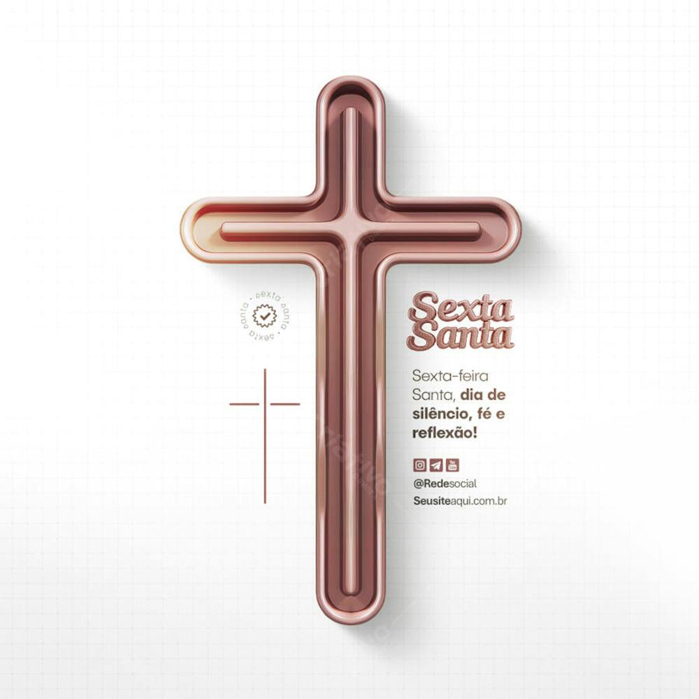 Sexta-feira Santa - Semana Santa - Sexta Feira 18 de Abril Social Media P5D Editável (15)