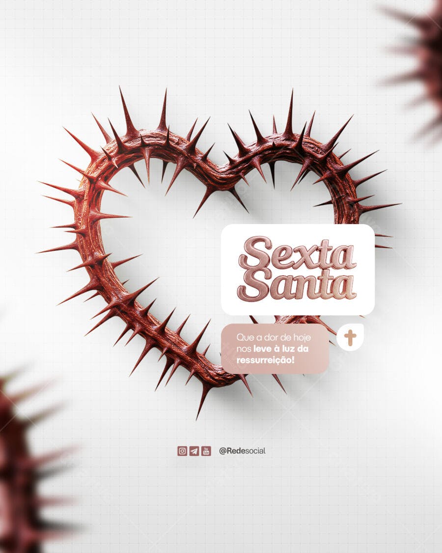 Postagem para Sexta-Feira Santa PSD Editável