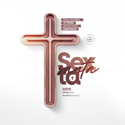 Sexta-feira Santa - Semana Santa - Sexta Feira 18 de Abril Social Media P5D Editável (16)