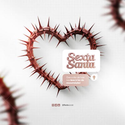Sexta-feira Santa - Semana Santa - Sexta Feira 18 de Abril Social Media P5D Editável (19)