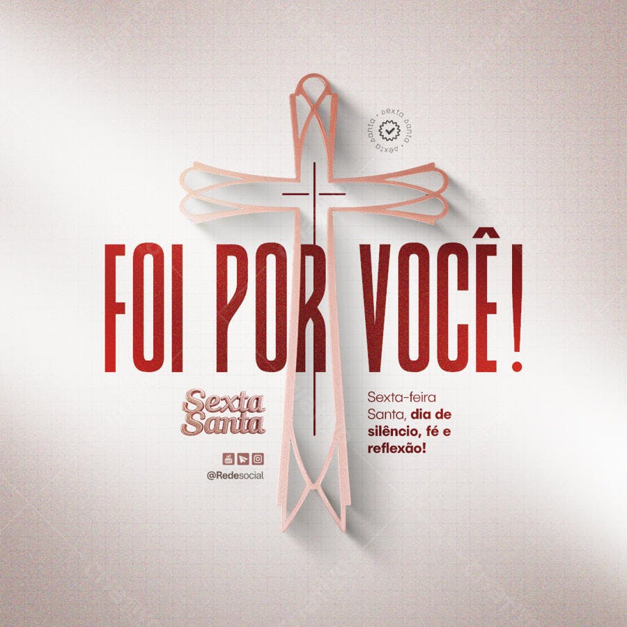 Post para Sexta-feira Santa PSD Editável