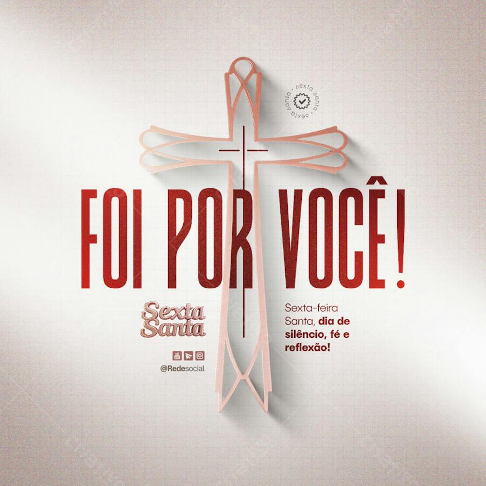 Sexta-feira Santa - Semana Santa - Sexta Feira 18 de Abril Social Media P5D Editável (21)