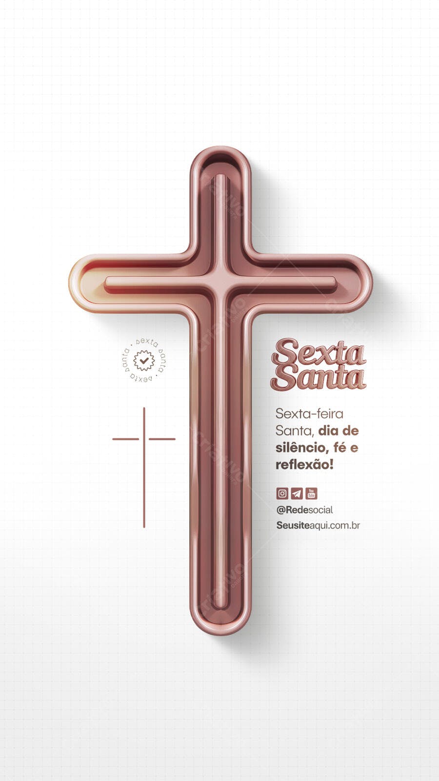 Post para Sexta Santa PSD Editável