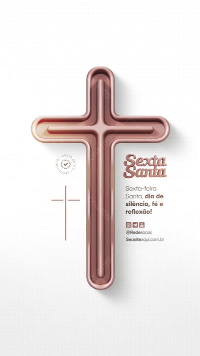 Sexta-feira Santa - Semana Santa - Sexta Feira 18 de Abril Social Media P5D Editável (1)