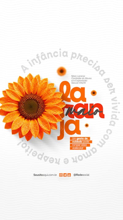 Maio Laranja - Combate ao Abuso e à Exploração Sexual Infantil Social Media P5D Editável (5)
