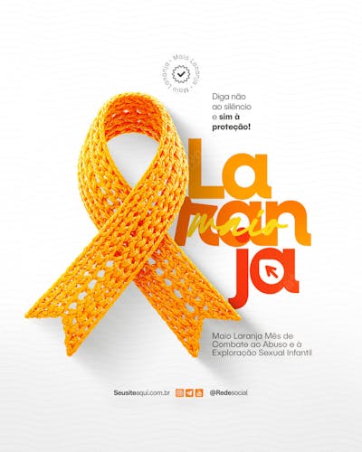 Maio Laranja - Combate ao Abuso e à Exploração Sexual Infantil Social Media P5D Editável (9)