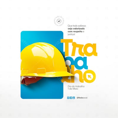 Dia do trabalho Dia do Trabalhador 1 de Maio Social Media PSD Editável (15)