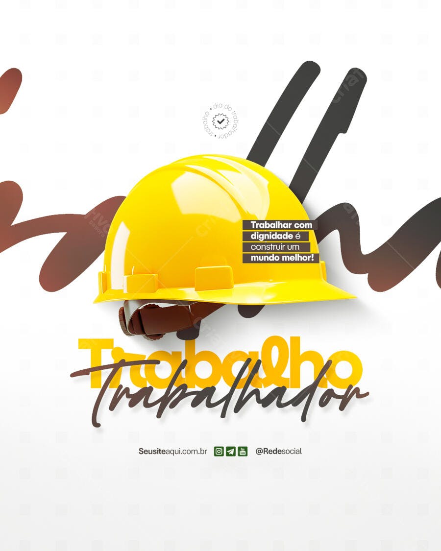 Postagem Dia do Trabalhador PSD Editável