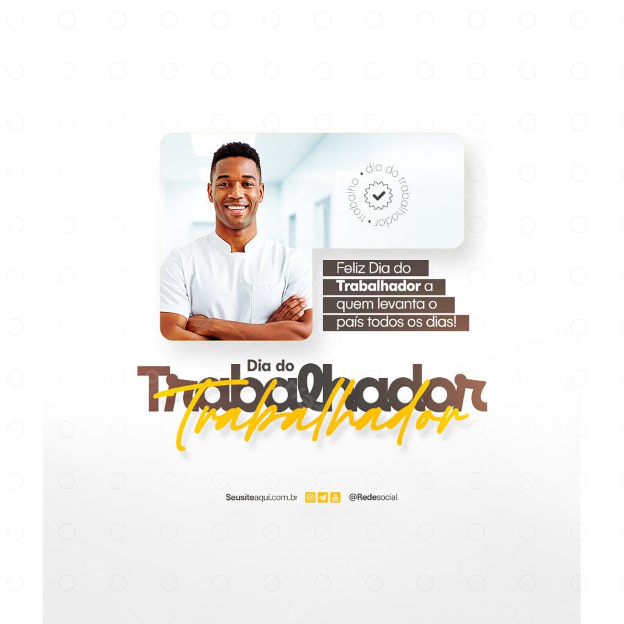 Postagem Dia do Trabalhador PSD Editável
